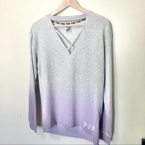 Victorias Secret PINK Ombré sweater oversized gray